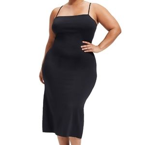 FLASH 1 HOUR! Good American scuba spaghetti midi dress